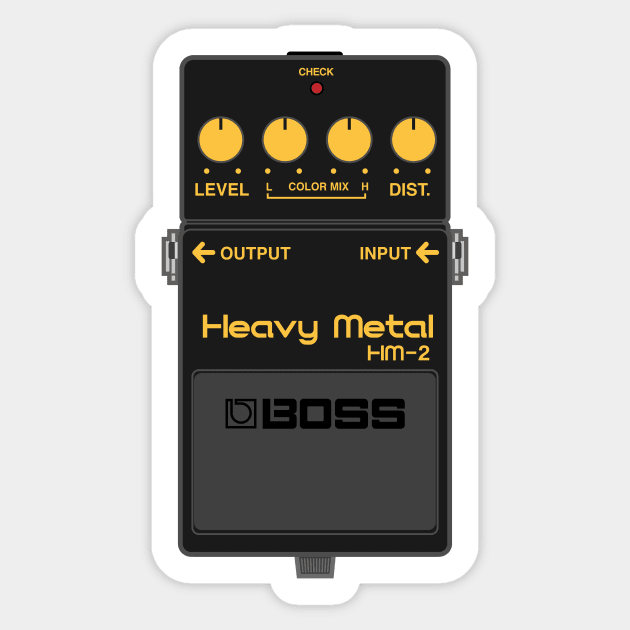 Boss HM-2 Heavy Metal Guitar Effect Pedal - Boss - Sticker | TeePublic